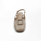 Patent Sling Back On Medium Heel - 1156