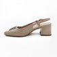 Patent Sling Back On Medium Heel - 1156