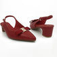 Low Heel Sling Back Pointy Court - 1158