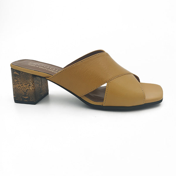Medium Heel Leather Sandal - 1162