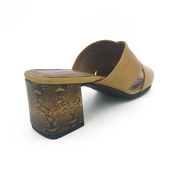 Medium Heel Leather Sandal - 1162