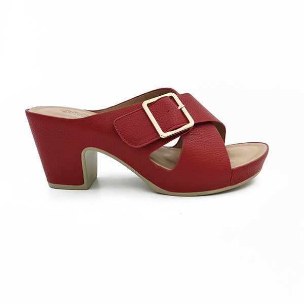 Medium Heel Open Toe With Velcro Strap - 1164