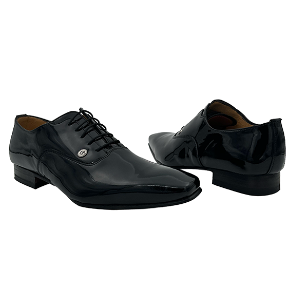 Leather Patent Lace Up - 1169