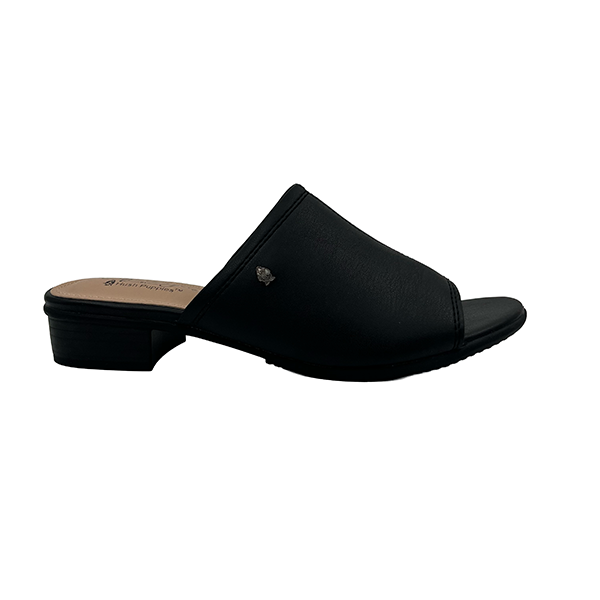Low Block Heel Open Toe Mule - 1182
