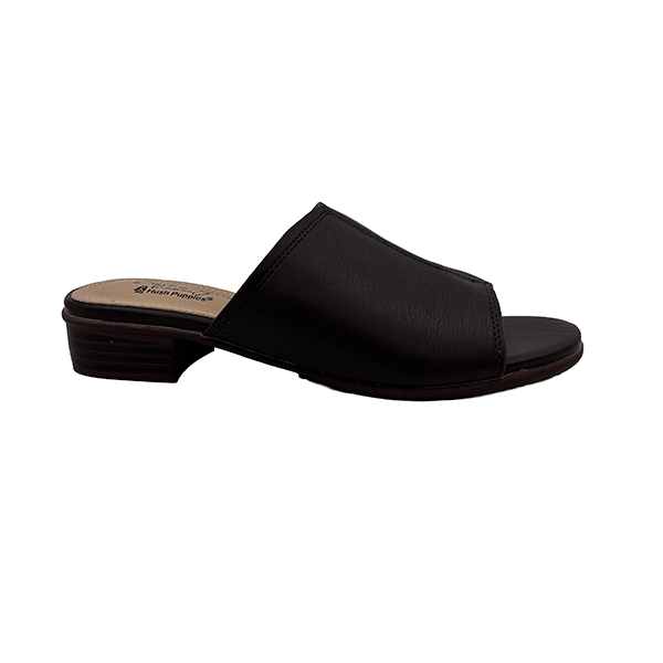 Low Block Heel Open Toe Mule - 1182