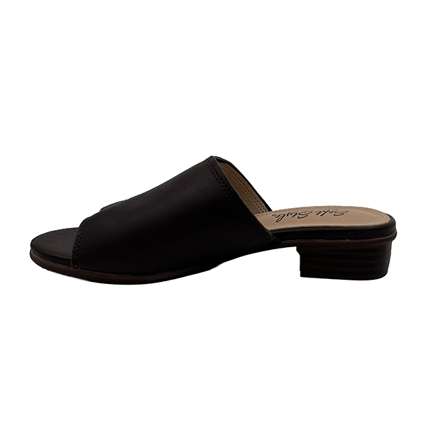 Low Block Heel Open Toe Mule - 1182