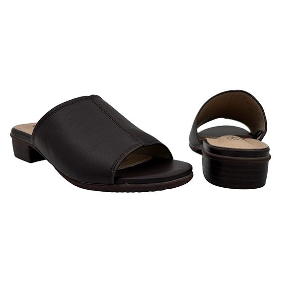 Low Block Heel Open Toe Mule - 1182