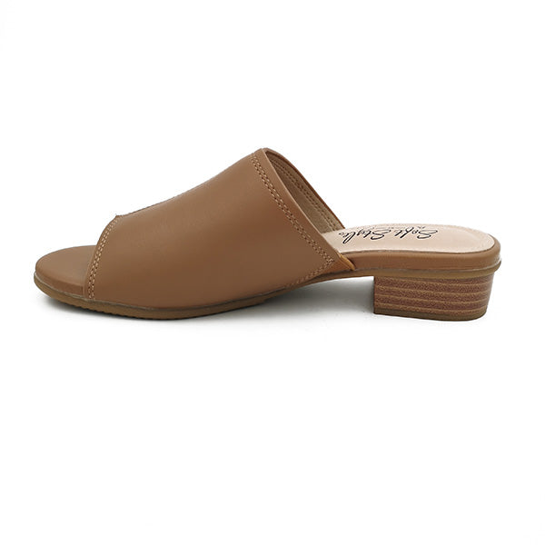 Low Block Heel Open Toe Mule - 1182