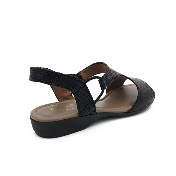 Leather Low Heel open Toe Sandal - 1185