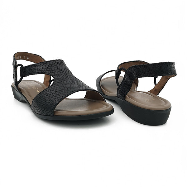 Leather Low Heel open Toe Sandal - 1185