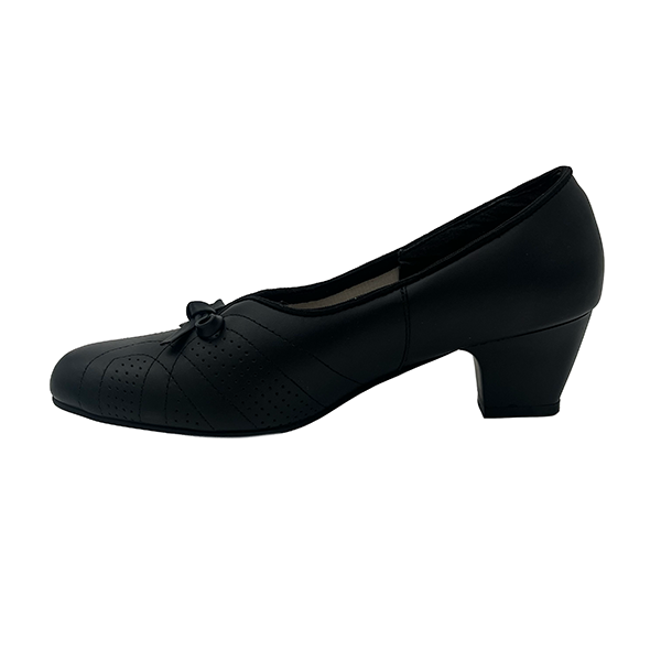 Leather Slip On Low Heel - 1186