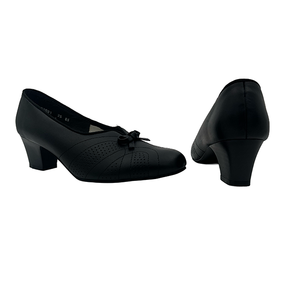 Leather Slip On Low Heel - 1186
