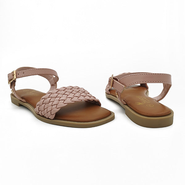 Flat Sandal With Ankle Strap - 1193