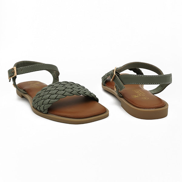 Flat Sandal With Ankle Strap - 1193