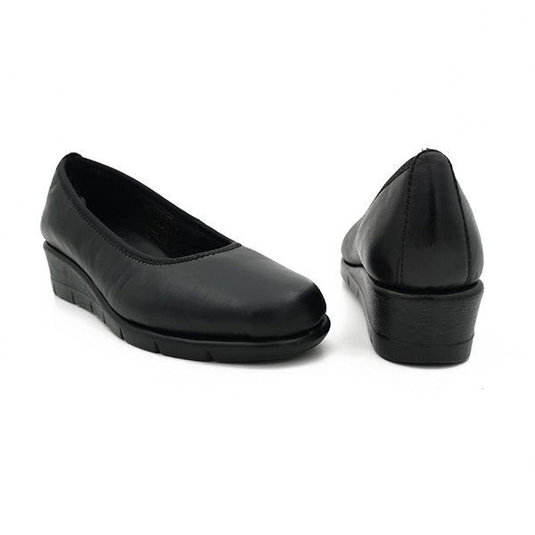 Leather Comfort Low Wedge - 1203