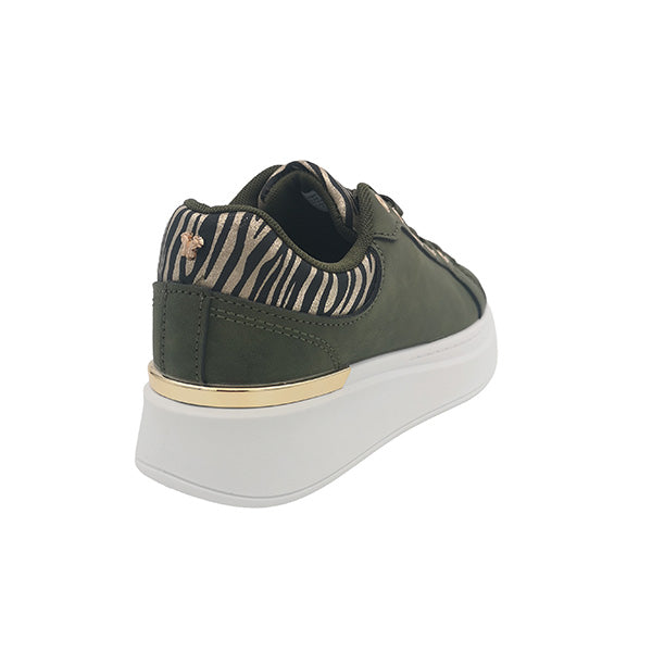 Lace Up Sneaker With Trim - 1208