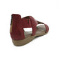 Leather T Bar On Low Wedge - 1214