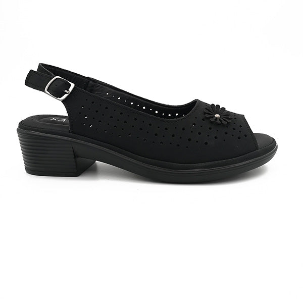 Peep Toe On Low Heel - 1216