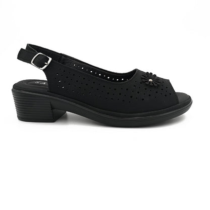 Peep Toe On Low Heel - 1216