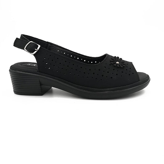 Peep Toe On Low Heel - 1216