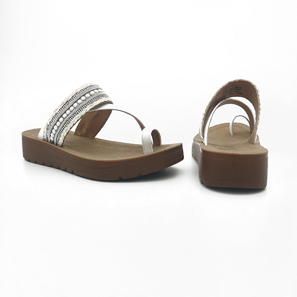 Low Wedge Sandal With Toe Piece - 1224