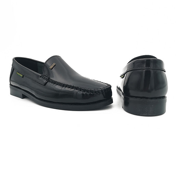 Mens Leather High Shine Slip-On - 1231
