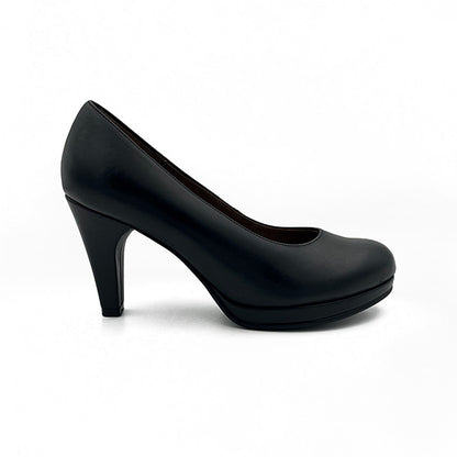 Leather Medium Heel Court - 1241