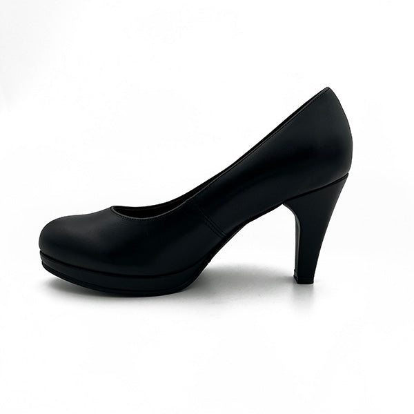 Leather Medium Heel Court - 1241