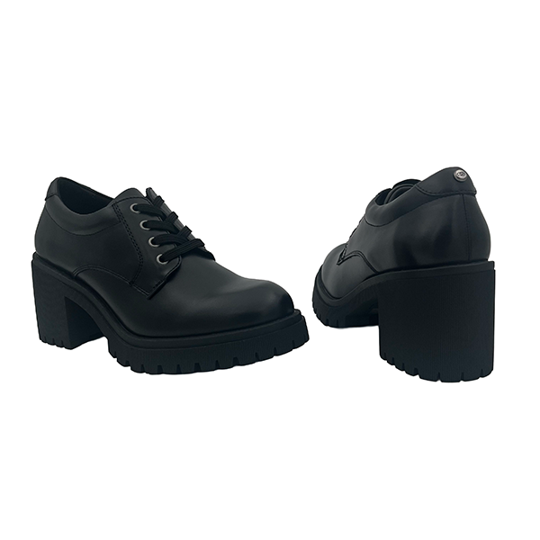 Lace Up Chunky Heel Shoe - 1251