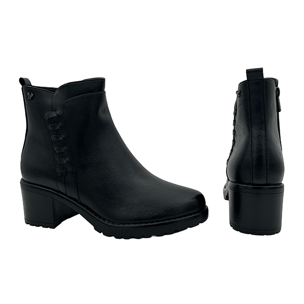 Stack Heel Ankle Boot - 1269