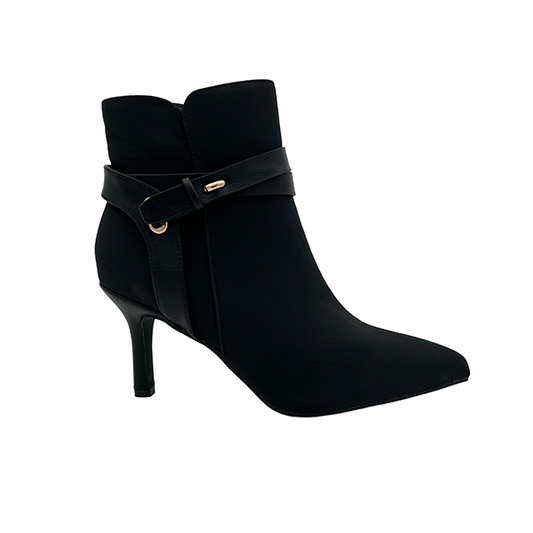 Medium Heel Pointy Ankle Boot - 1275