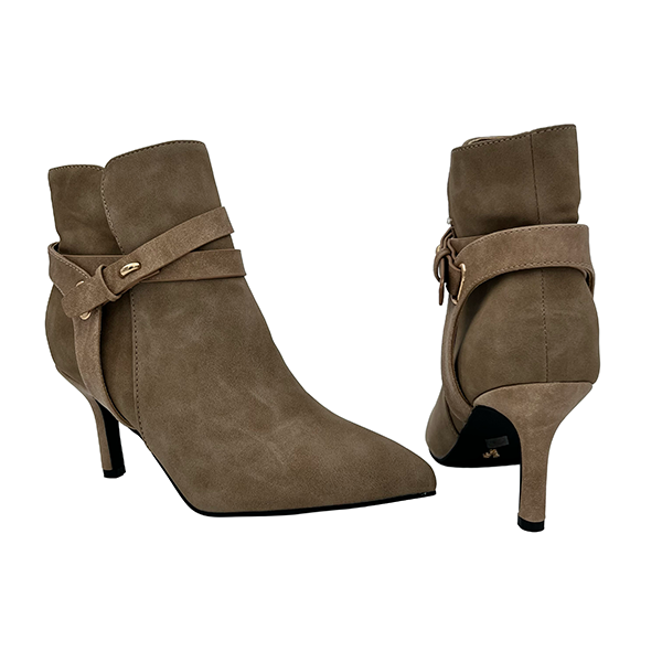 Medium Heel Pointy Ankle Boot - 1275