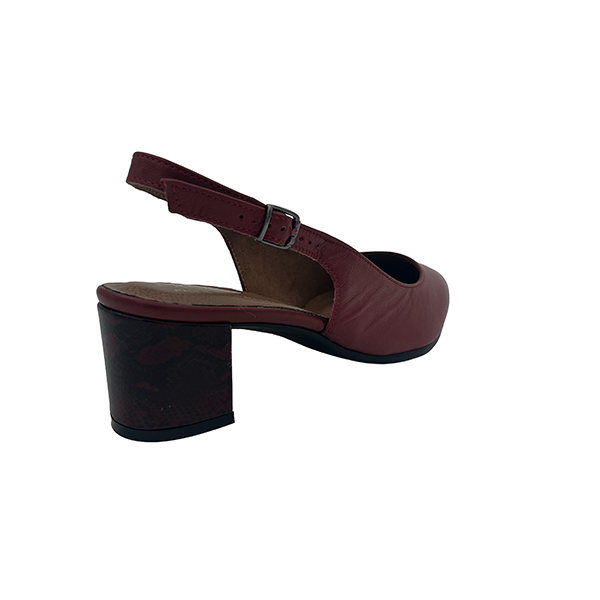 Leather Medium Heel Pointy Court - 1289