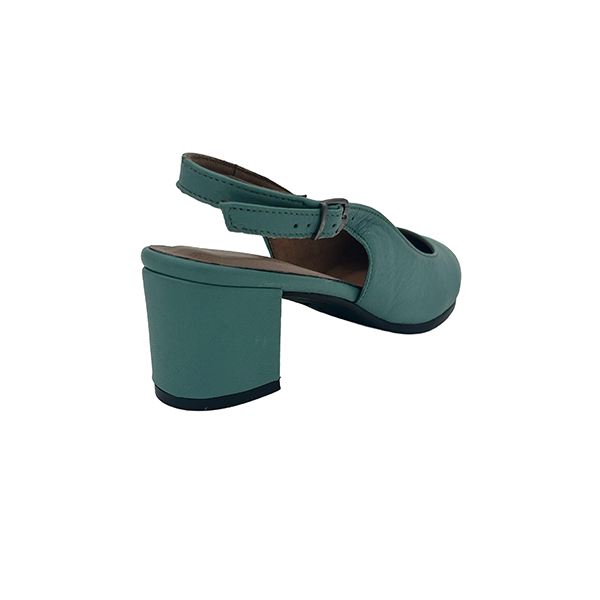 Leather Medium Heel Pointy Court - 1289