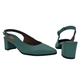Leather Medium Heel Pointy Court - 1289
