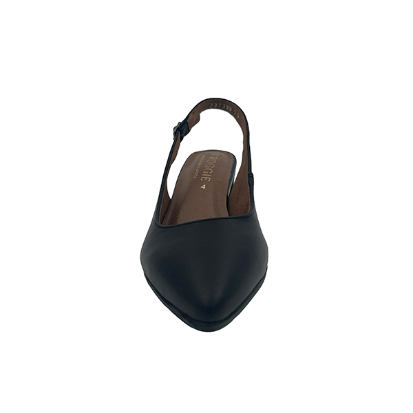Leather Medium Heel Pointy Court - 1289