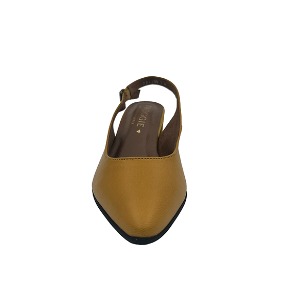 Leather Medium Heel Pointy Court - 1289