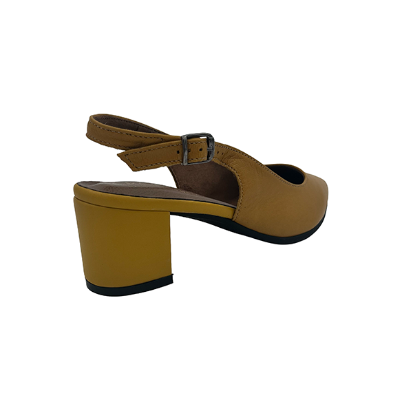 Leather Medium Heel Pointy Court - 1289