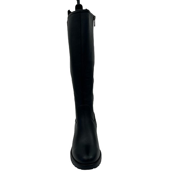 Medium Heel Long Boot With Back Zip - 1291
