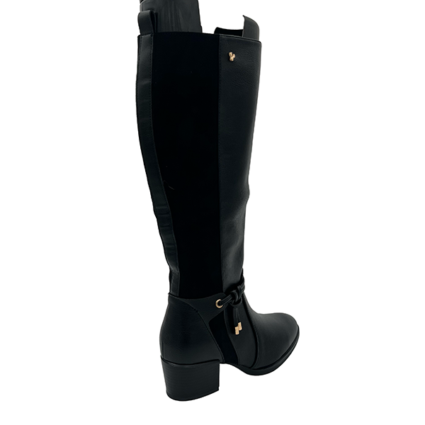 Medium Heel Long Boot Two Tone - 1294