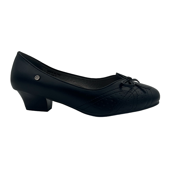 Low Heel Court With Bow - 1299