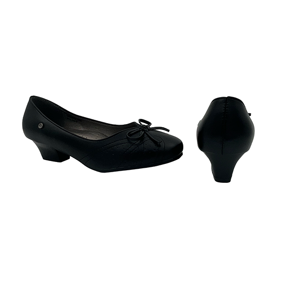 Low Heel Court With Bow - 1299