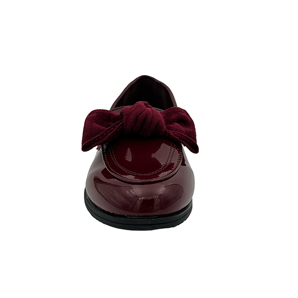 Patent Moccasin With Bow - 1306