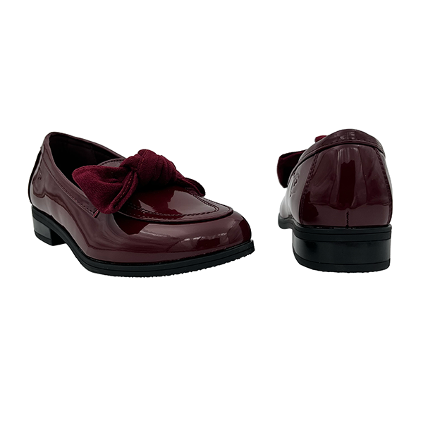 Patent Moccasin With Bow - 1306