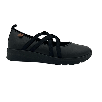 Comfort Low Wedge Elastic Straps - 1307