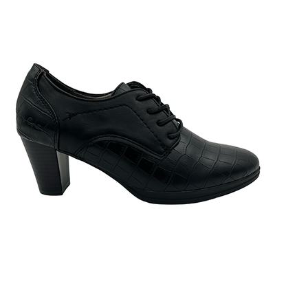 Lace Up Medium Heel Court - 1308