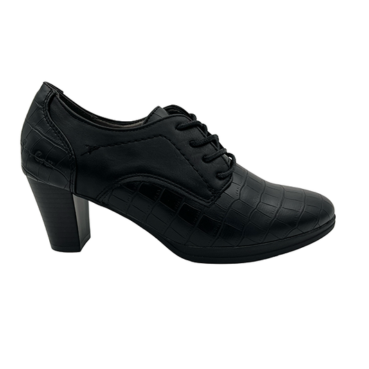 Lace Up Medium Heel Court - 1308
