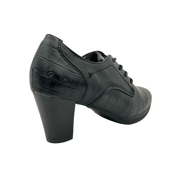 Lace Up Medium Heel Court - 1308
