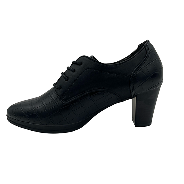 Lace Up Medium Heel Court - 1308