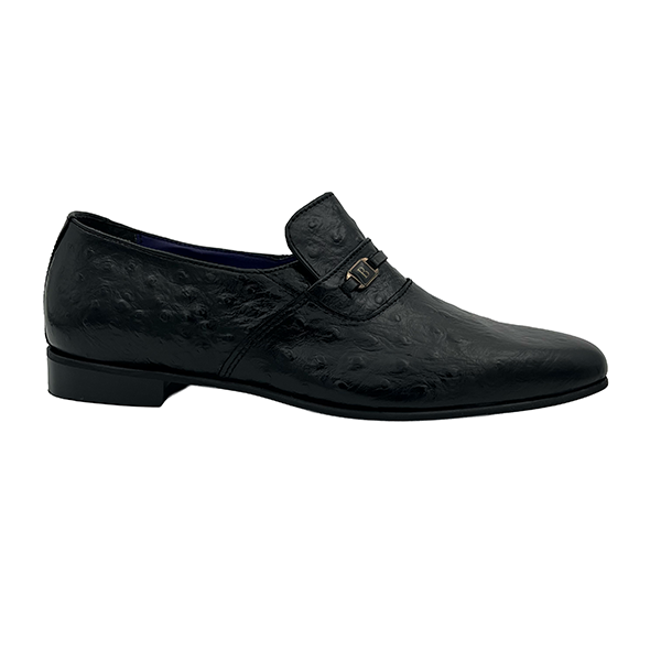 Leather Slip On Ostrich Print - 1311